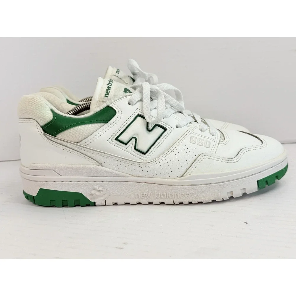 New Balance 550 White Classic Pine Summer Fog Green Men's Size 11 BB550SWB